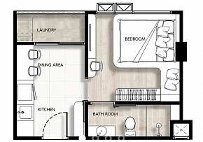 1-комнатная 26,8 м2 ЖК «Fantasea Condo Kamala»